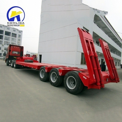 Remolque de baja capacidad de carga multieje con rampa y base de ruedas de 7000-8000 mm