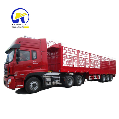 Capacidad de carga de 30-100 t Remolque de carga de cama plana para el transporte de mercancías a larga distancia