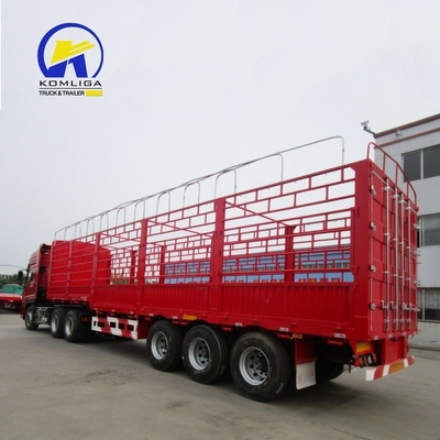 Capacidad de carga de 30-100 t Remolque de carga de cama plana para el transporte de mercancías a larga distancia