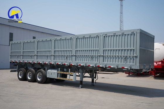 Caja de herramientas de una pieza 1m * 0.5m * 0.5m Sinotruk Remolque pesado de 3 ejes Semiremolque de carga de 80t