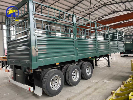 Certificación del CCG Semirremolque de cama plana para transporte Fuwa 3 ejes 30-100t Recinto