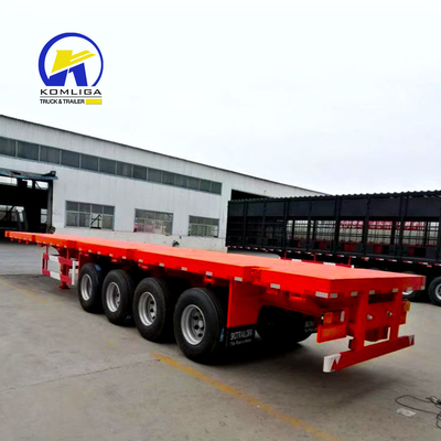 Capacidad de carga de 80T 3 ejes 4 ejes Carga camión remolque de cama plana para la entrega de carga pesada