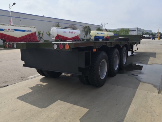 Sinotruk 3 Ejes Fuwa 13t 60 Tones Tailer de lecho bajo con viga principal de acero carbono Q345b