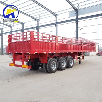 3 Ejes 40FT 45FT valla de pared lateral Semi camión remolque Jost dos velocidades Spport Pierna apoyado