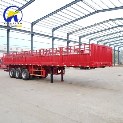 3 Ejes 40FT 45FT valla de pared lateral Semi camión remolque Jost dos velocidades Spport Pierna apoyado