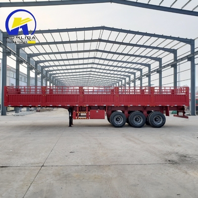 3 Ejes 40FT 45FT valla de pared lateral Semi camión remolque Jost dos velocidades Spport Pierna apoyado
