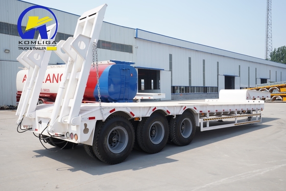 Jost 2.0 o 3.5 pulgadas King Pin 12 neumático número 3 Ejes 60ton 70ton Semi-remolque de cama baja