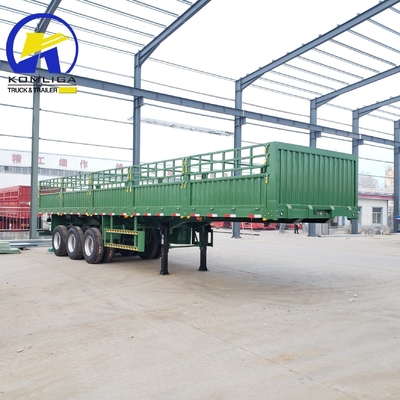 3 Ejes de la cerca de ganado Cargo Semi camión remolque con Jost 2.0 o 3.5 pulgadas King Pin