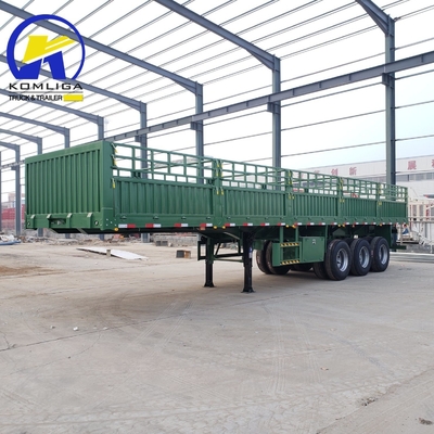 3 Ejes de la cerca de ganado Cargo Semi camión remolque con Jost 2.0 o 3.5 pulgadas King Pin