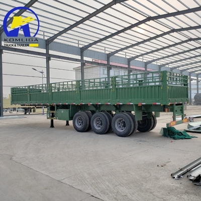 3 Ejes de la cerca de ganado Cargo Semi camión remolque con Jost 2.0 o 3.5 pulgadas King Pin