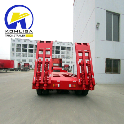 Camión de excavadora de 2-3 ejes de 40-60 toneladas Semi Lowboy de cama baja Semi remolque para transporte