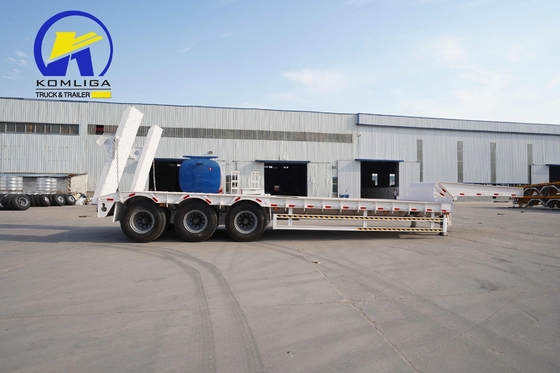 T30/30 Cámara de aire de freno 3 Ejes 60T Excavadora de transporte Lowboy Semi remolque de lecho bajo