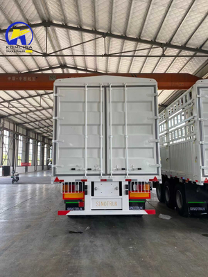 Semiremolque de pared lateral de 4 ejes con válvula Wabco para el transporte de animales