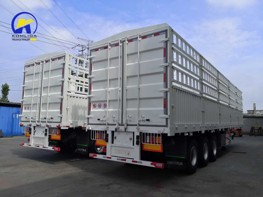 Suspensión mecánica 3ejes 40FT Contenedor Pared lateral Semi remolque para dentro de sus necesidades