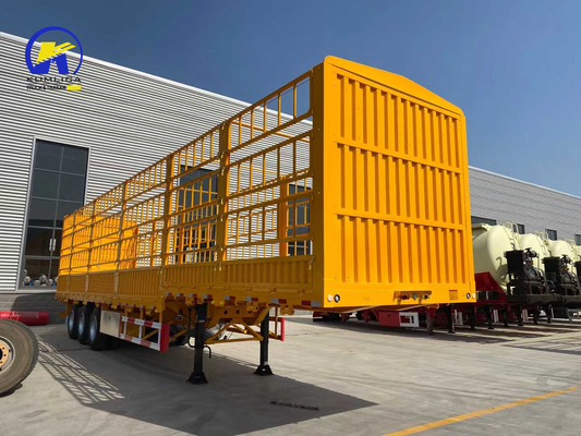 Camión semi-remolque de 3 ejes 40FT Contenedor de pared lateral con viga principal Q345b Acero en el mejor de los casos
