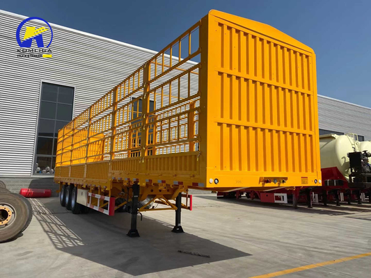 Camión semi-remolque de 3 ejes 40FT Contenedor de pared lateral con viga principal Q345b Acero en el mejor de los casos