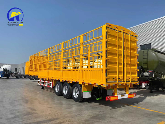 Camión semi-remolque de 3 ejes 40FT Contenedor de pared lateral con viga principal Q345b Acero en el mejor de los casos