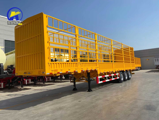 Camión semi-remolque de 3 ejes 40FT Contenedor de pared lateral con viga principal Q345b Acero en el mejor de los casos