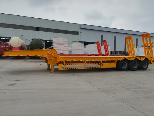 Semiremolque de 50 a 80 t de capacidad con plataforma baja y rampa 12 Número de neumático Fuwa/Eje BPW
