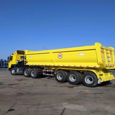 60 toneladas 70 toneladas Rear Utility Dump Box Trailer 3 Ejes 4 Ejes para aplicaciones versátiles