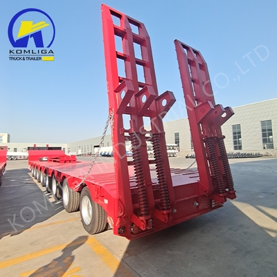 Semiremolque de cama baja de 4 mm de plataforma de múltiples ejes 60 80 100 toneladas para transporte pesado