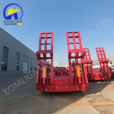 Semiremolque de cama baja de 4 mm de plataforma de múltiples ejes 60 80 100 toneladas para transporte pesado