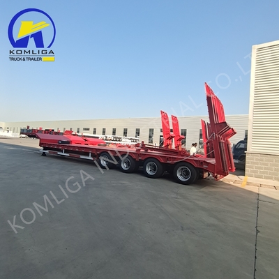 Semiremolque de cama baja de 4 mm de plataforma de múltiples ejes 60 80 100 toneladas para transporte pesado