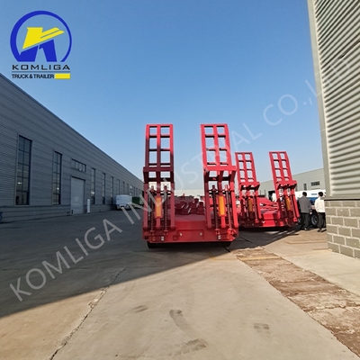 1100r20 3/4/5/6/7/8 Eje de cama baja Lowboy camión desmontable de cuello de ganso semi remolque de cama baja