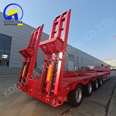1100r20 3/4/5/6/7/8 Eje de cama baja Lowboy camión desmontable de cuello de ganso semi remolque de cama baja
