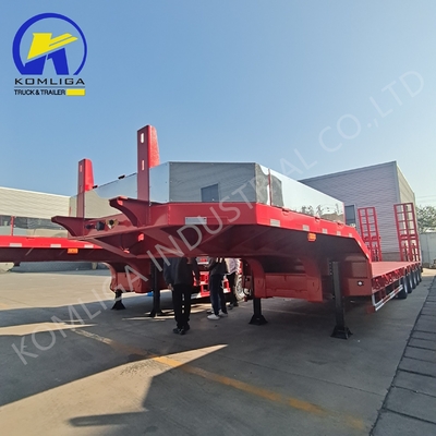 1100r20 3/4/5/6/7/8 Eje de cama baja Lowboy camión desmontable de cuello de ganso semi remolque de cama baja