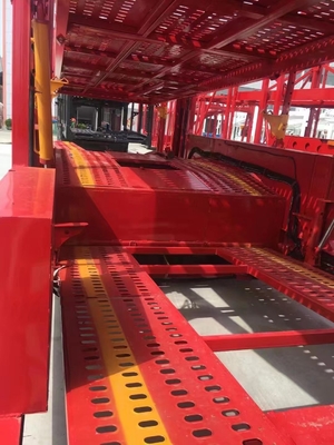 Asia Central 12 neumáticos de doble cubierta remolque de transporte de automóviles con 2 portadores de neumáticos de repuesto