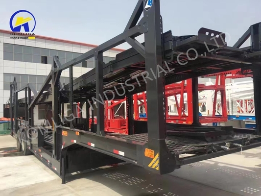 2/3 Ejes Tractor de transporte remolque de doble cubierta elevación hidráulica SUV transporte de vehículos camiones remolques
