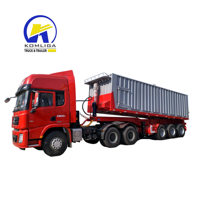 Trailers hidráulicos de cajas de descarga de utilidad con 90 W mm*13 espesor mm*10 capas de hoja de resorte