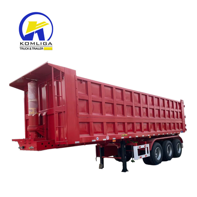 Trailers hidráulicos de cajas de descarga de utilidad con 90 W mm*13 espesor mm*10 capas de hoja de resorte