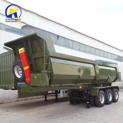 Trailers hidráulicos de cajas de descarga de utilidad con 90 W mm*13 espesor mm*10 capas de hoja de resorte