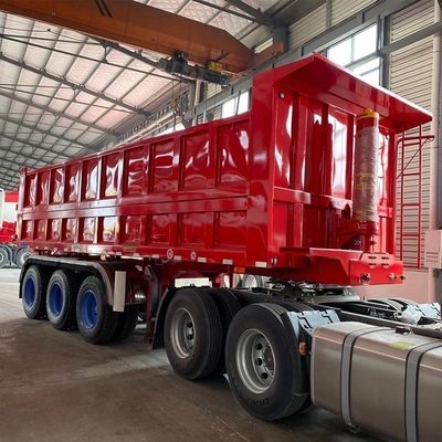 Trailers hidráulicos de cajas de descarga de utilidad con 90 W mm*13 espesor mm*10 capas de hoja de resorte
