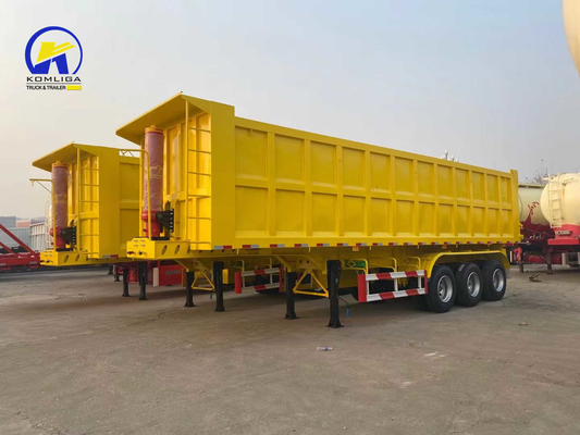 Semirremolque de descarga de 50 t con base de ruedas de 7000-8000 mm y certificación GCC