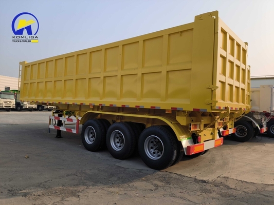 Semirremolque de descarga de 50 t con base de ruedas de 7000-8000 mm y certificación GCC