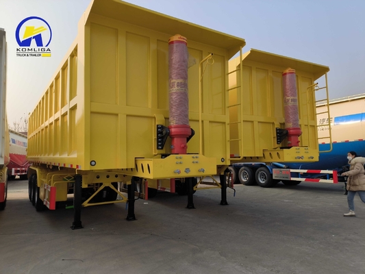 Semirremolque de descarga de 50 t con base de ruedas de 7000-8000 mm y certificación GCC