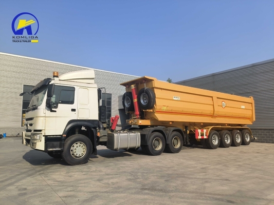 10000x2500x3800mm Sinotruk Dump Trailer con dispositivo de elevación frontal y suspensión de brazo cruzado