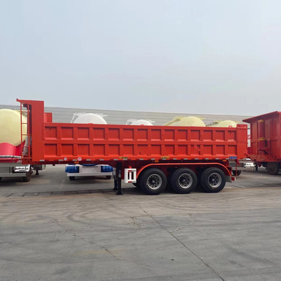 Remolque trasero de descarga lateral con 3-6 ejes y sistema hidráulico Hyva