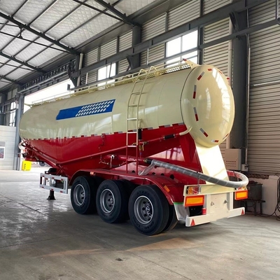 Remolque de tanque de cemento de dumping automático con compresor de descarga y motor Weichai 4102