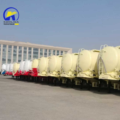 7000-8000 mm Base de ruedas V forma 3 ejes Remolque de cemento a granel seco para el transporte de cemento