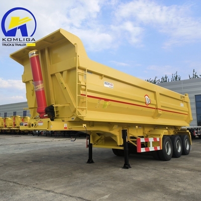 40 toneladas 60 toneladas 80 toneladas remolque trasero de descarga en forma de U con 3-6 ejes