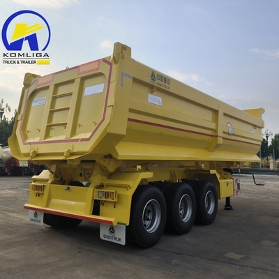 40 toneladas 60 toneladas 80 toneladas remolque trasero de descarga en forma de U con 3-6 ejes