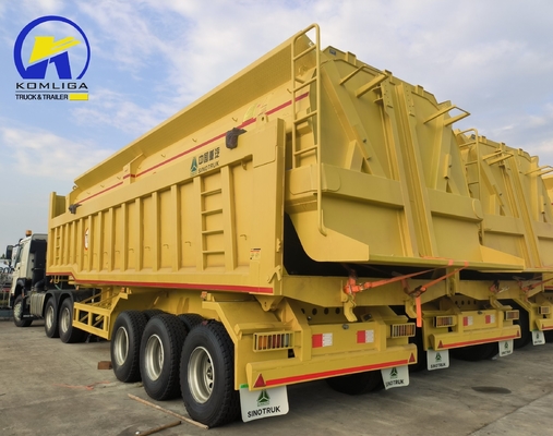 3 Ejes 30m3/Cbm 50t Tractor Tipper Dumper Tipping Semirremolque para obras de construcción