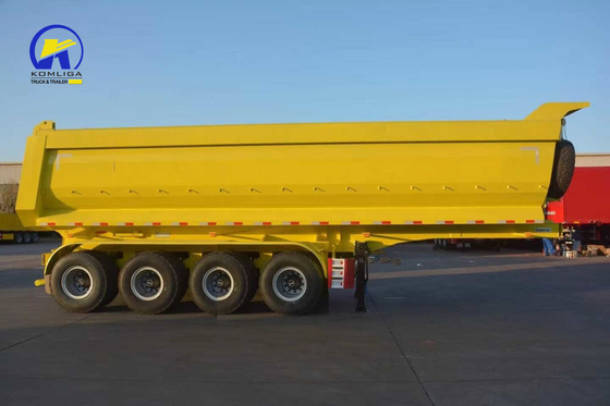 4ejes en forma de U cilindro hidráulico descarga de semirremolque con Jost 2.0 o 3.5 pulgadas King Pin