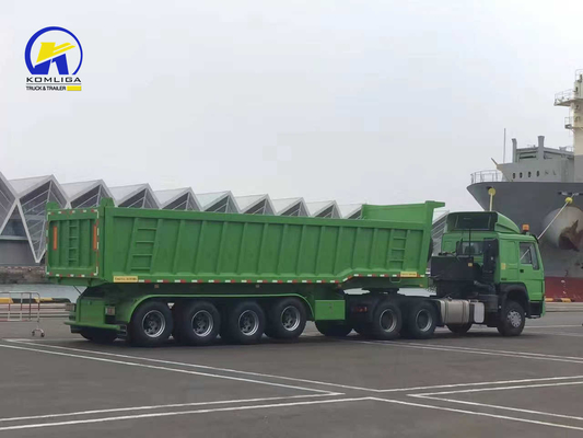 Semiremolque de descarga trasera de 3/4 ejes con certificación GCC