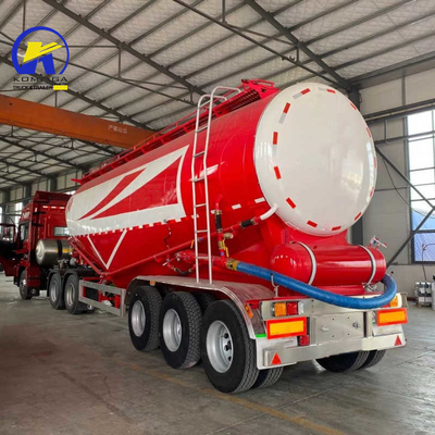 3/4 Ejes Material de cemento a granel de polvo seco Cisterna Semi camión Remolque con motor diesel