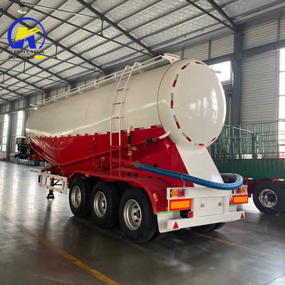 3/4 Ejes Material de cemento a granel de polvo seco Cisterna Semi camión Remolque con motor diesel